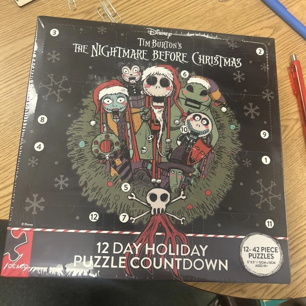 The Nightmare Before Christmas 12 Day Advent Holiday Puzzle Countdown New